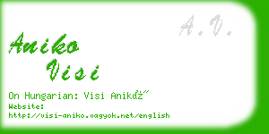 aniko visi business card